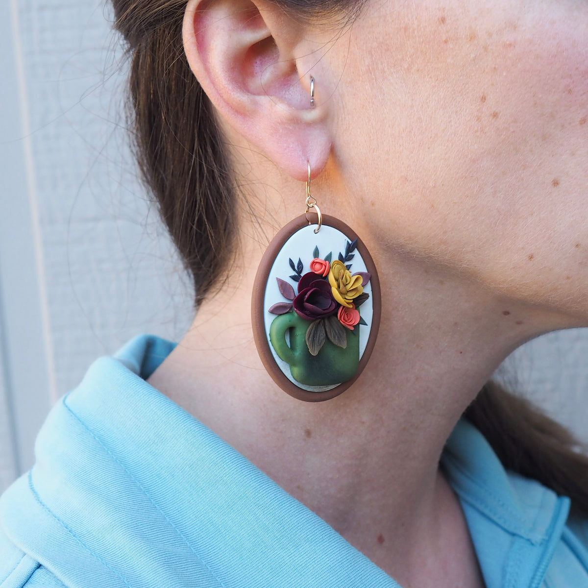 *Preorder* Floral Mug Earrings