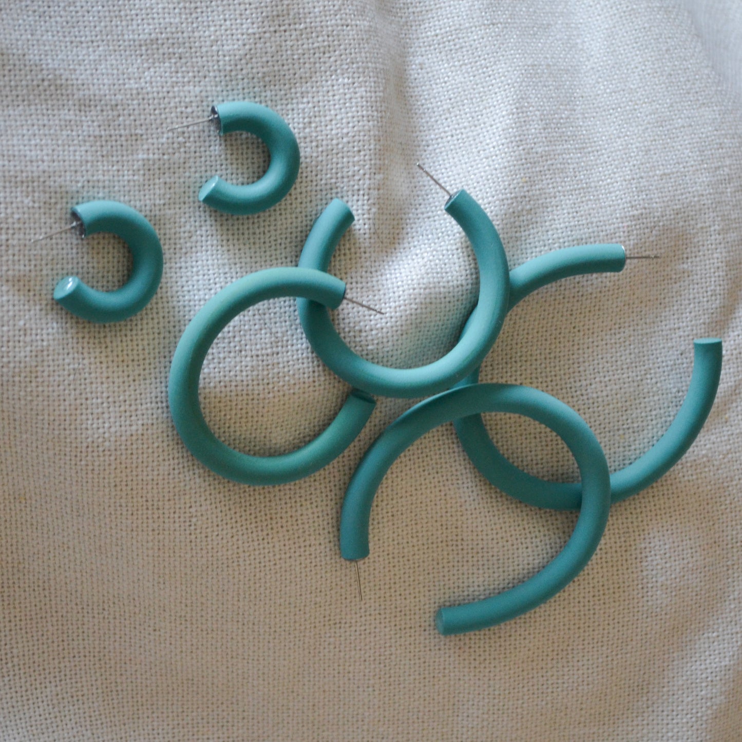 Turquoise Hoops