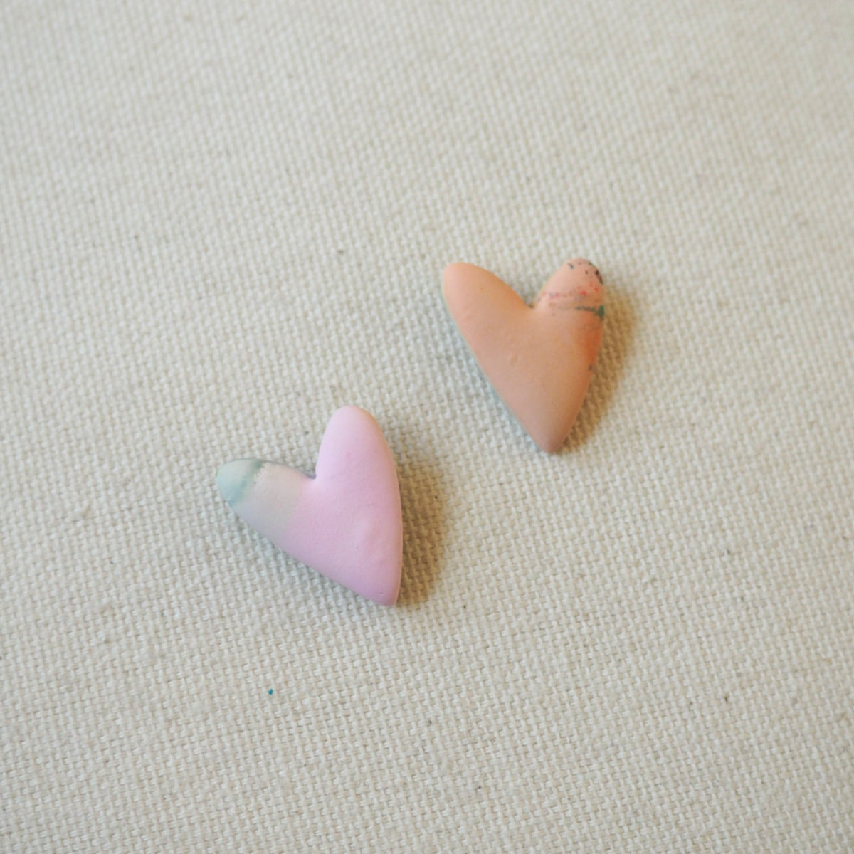 Marbled Heart Studs