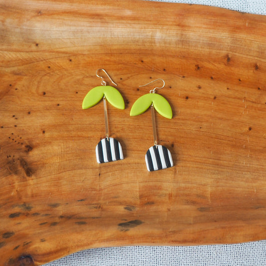 Billie Black & White Earrings
