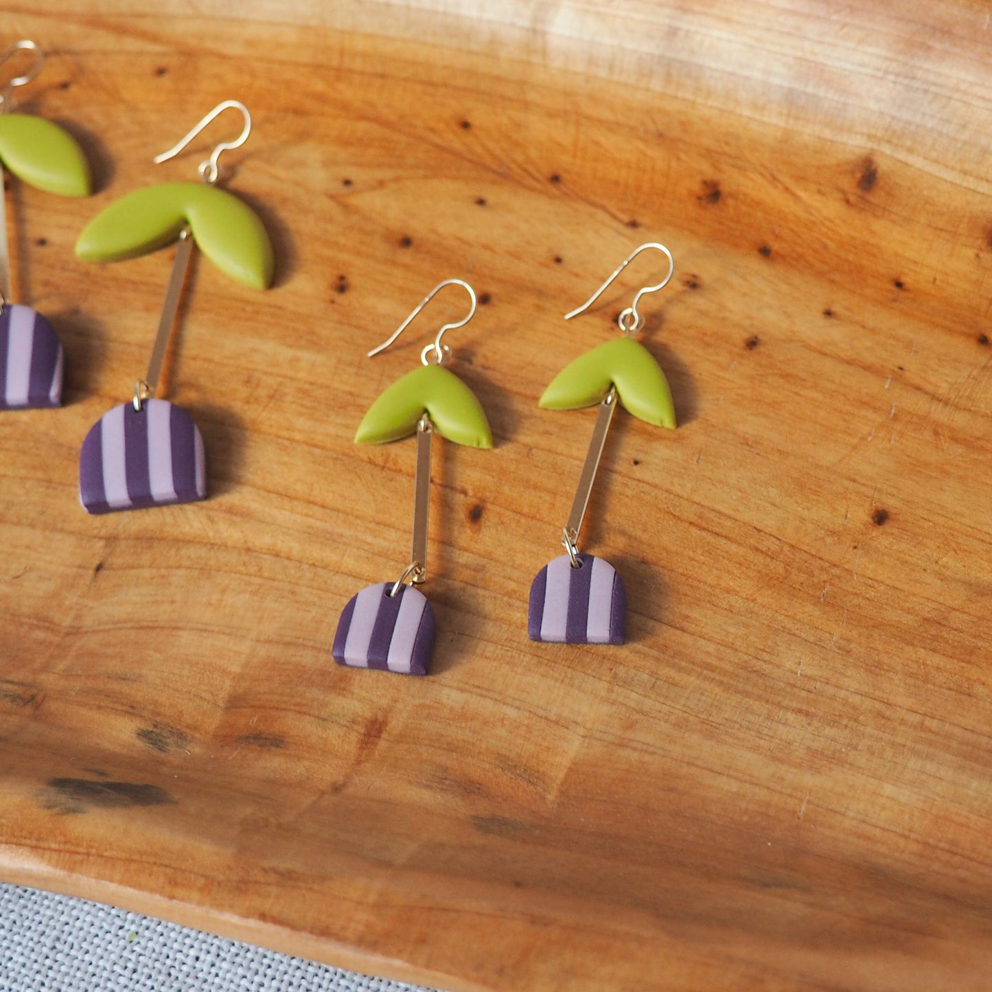 Mini Billie Plum Earrings