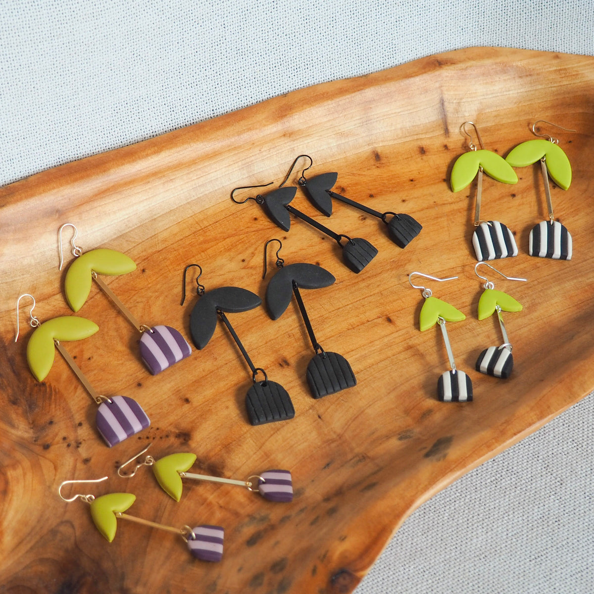 Billie Black & White Earrings