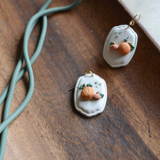 Tiny Pumpkin Earrings