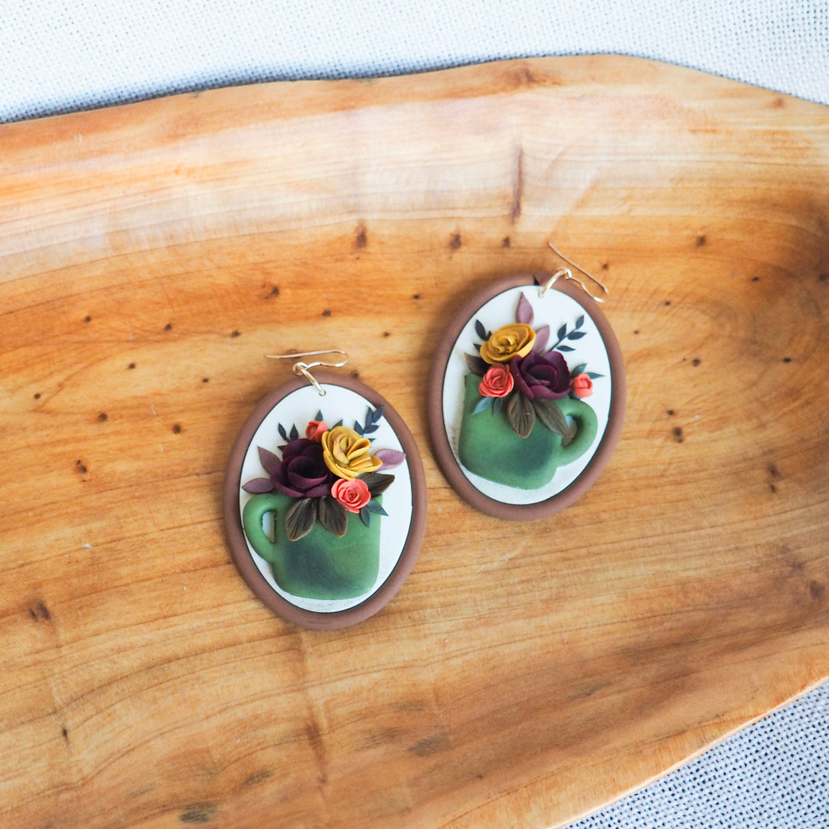 *Preorder* Floral Mug Earrings
