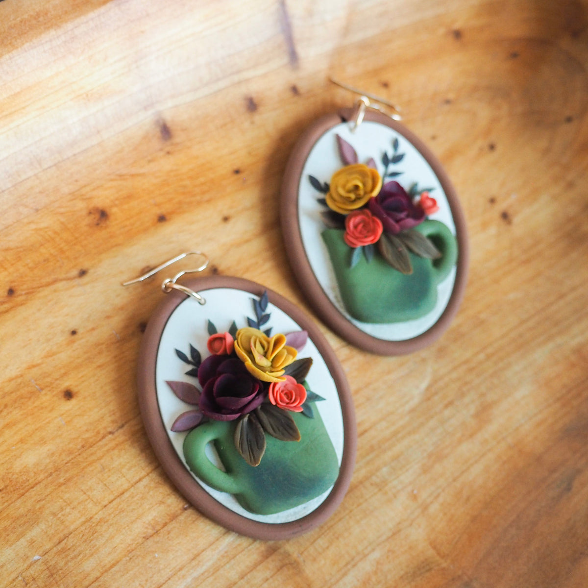 *Preorder* Floral Mug Earrings