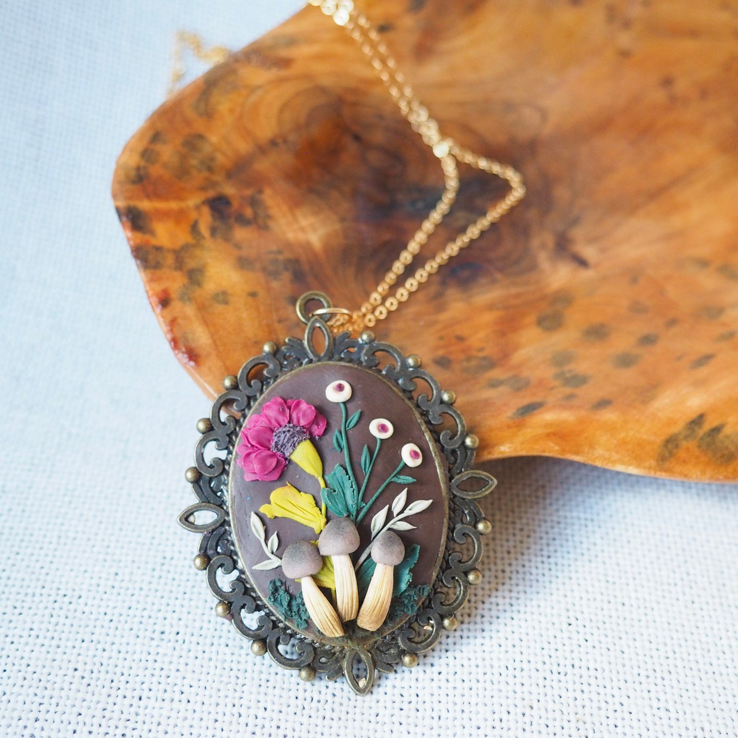 *Preorder* Floral Mushroom Necklace