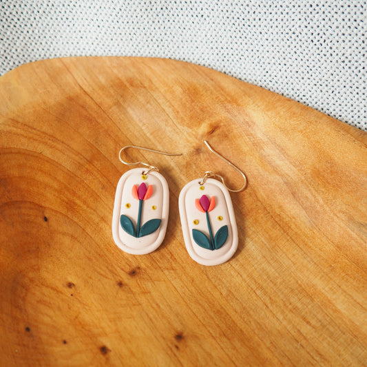 Folk Tulip Earrings