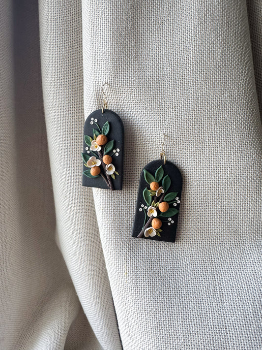 Orange Blossom Statement Earrings