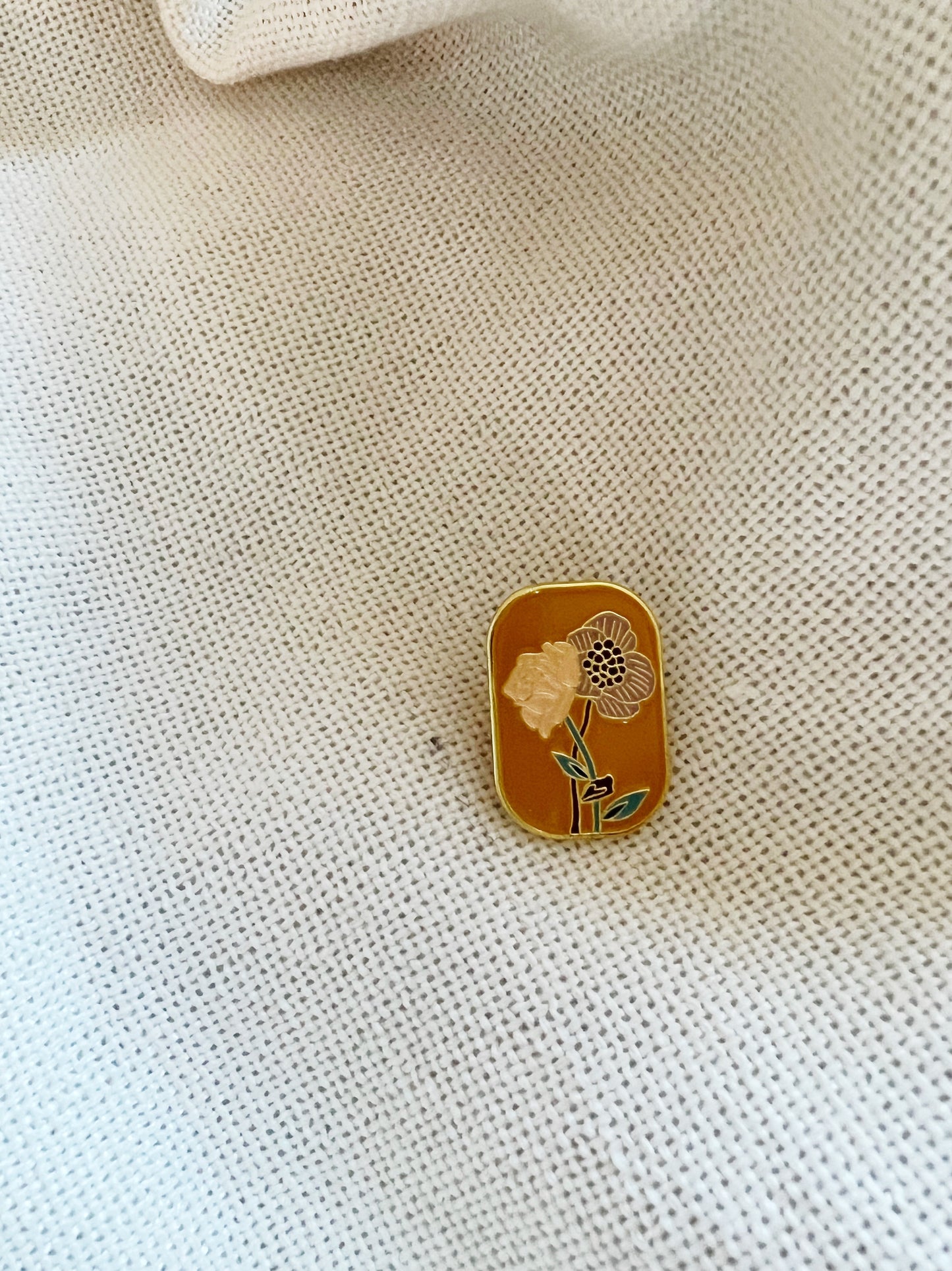 Golden Poppy Lapel Pin